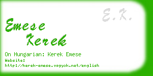 emese kerek business card